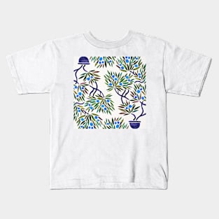 Blue  Bonsai Orange Kids T-Shirt